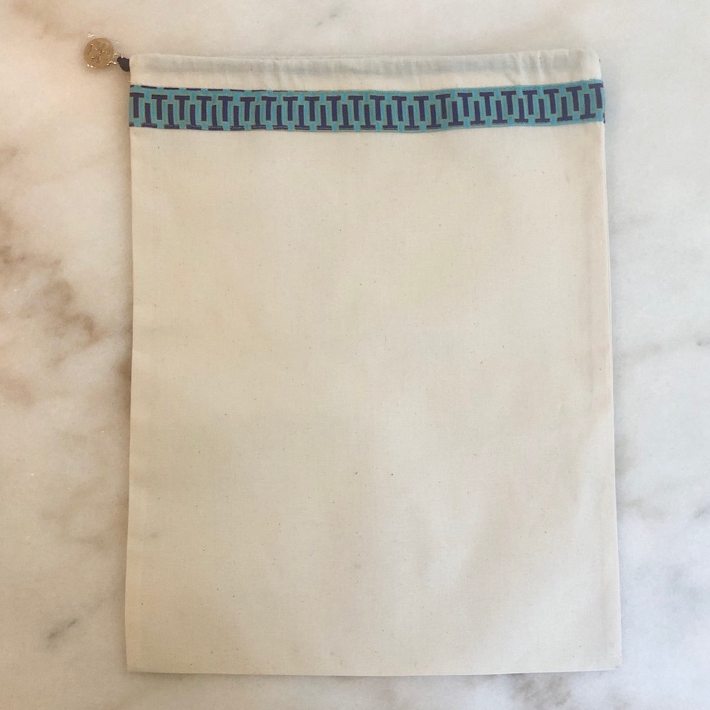 Tory Burch Canvas Shoe Bag with Icon Charm